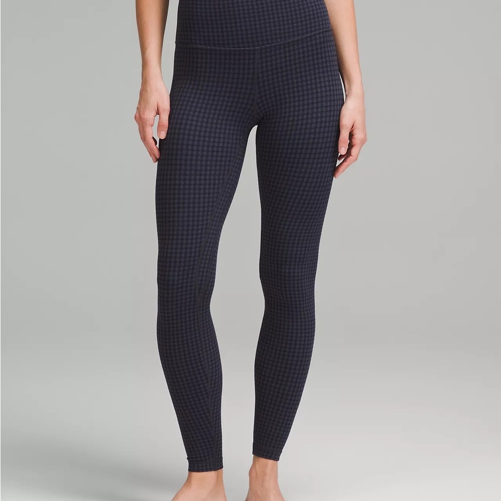 Lululemon Align High Rise Pant Legging 28” Micro Houndstooth Blue Multi NWT - Picture 2 of 7